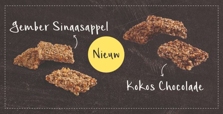 Twee nieuwe smaken van jouw favoriete gezonde snack bij 't Stoepje bakker Peter en Wijna de Graaf